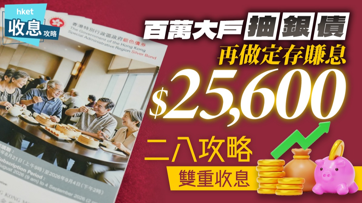 港元定存攻略｜百萬大戶抽銀債、再做定期賺息$25,600！「二八攻略」雙重收息  收息攻略
